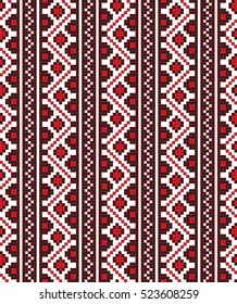 Traditional Romanian folk art knitted embroidery pattern 