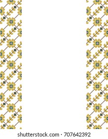 Traditional Romanian folk art knitted embroidery pattern