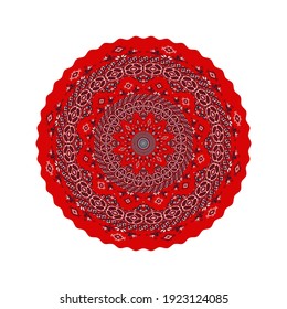 Traditional Romanian round decorative element, vector template 