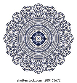 Traditional Romanian round decorative element,  folk art