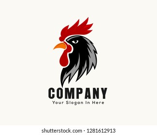 Traditional rooster farm template logo design inspiration