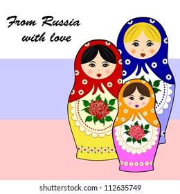 Traditional russian matryoschka dolls
