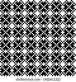 Traditional rustic texture. Abstract black and white background. Seamless pattern. Village style design element.