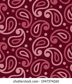 Traditional seamless Asian paisley pattern