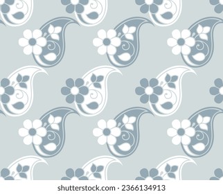 Traditional seamless Asian paisley pattern design