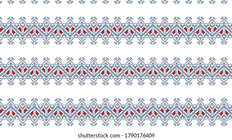 Traditional Seamless Color Pattern Vector for Background and Design