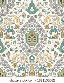 Traditional Seamless damask  Design Illustration For Textile Branding