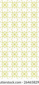 Traditional seamless floral pattern. Abstract geometric ornament with golden lines on white background. Luxury beautiful artistic floral texture