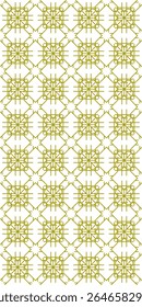 Traditional seamless floral pattern. Abstract geometric ornament with golden lines on white background. Luxury beautiful artistic floral texture