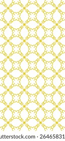 Traditional seamless floral pattern. Abstract geometric ornament with golden lines on white background. Luxury beautiful artistic floral texture