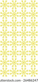 Traditional seamless floral pattern. Abstract geometric ornament with golden lines on white background. Luxury beautiful artistic floral texture