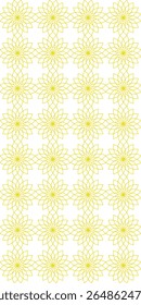 Traditional seamless floral pattern. Abstract geometric ornament with golden lines on white background. Luxury beautiful artistic floral texture