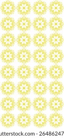 Traditional seamless floral pattern. Abstract geometric ornament with golden lines on white background. Luxury beautiful artistic floral texture