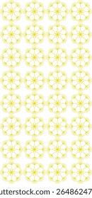 Traditional seamless floral pattern. Abstract geometric ornament with golden lines on white background. Luxury beautiful artistic floral texture