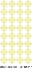 Traditional seamless floral pattern. Abstract geometric ornament with golden lines on white background. Luxury beautiful artistic floral texture