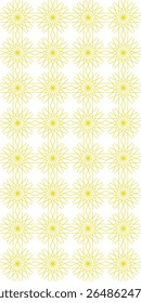 Traditional seamless floral pattern. Abstract geometric ornament with golden lines on white background. Luxury beautiful artistic floral texture