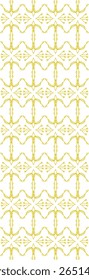 Padrão floral tradicional sem emenda. Ornamento geométrico abstrato com linhas douradas sobre fundo branco. Luxo bela textura floral artística
