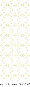 Traditional seamless floral pattern. Abstract geometric ornament with golden lines on white background. Luxury beautiful artistic floral texture