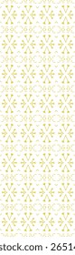 Padrão floral tradicional sem emenda. Ornamento geométrico abstrato com linhas douradas sobre fundo branco. Luxo bela textura floral artística