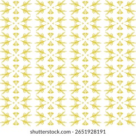 Traditional seamless floral pattern. Abstract geometric ornament with golden lines on white background. Luxury beautiful artistic floral texture