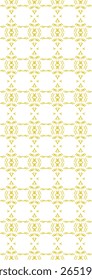 Traditional seamless floral pattern. Abstract geometric ornament with golden lines on white background. Luxury beautiful artistic floral texture