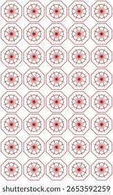 Traditional seamless floral pattern. Abstract geometric ornament with colored lines on white background. Luxury beautiful artistic floral texture