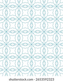 Traditionelles, nahtloses Blumenmuster. Abstraktes geometrisches Ornament mit farbigen Linien auf weißem Hintergrund. Schöne künstlerische Blumentextur