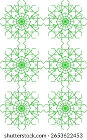 Traditional seamless floral pattern. Abstract geometric ornament with colored lines on white background. Luxury beautiful artistic floral texture