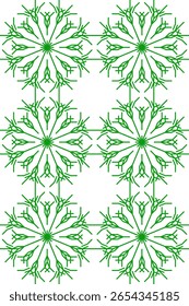 Traditionelles, nahtloses Blumenmuster. Abstraktes geometrisches Ornament mit farbigen Linien auf weißem Hintergrund. Schöne künstlerische Blumentextur