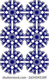 Traditionelles, nahtloses Blumenmuster. Abstraktes geometrisches Ornament mit farbigen Linien auf weißem Hintergrund. Schöne künstlerische Blumentextur