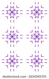 Traditional seamless floral pattern. Abstract geometric ornament with colored lines on white background. Luxury beautiful artistic floral texture
