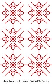 Traditional seamless floral pattern. Abstract geometric ornament with colored lines on white background. Luxury beautiful artistic floral texture