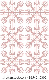 Traditional seamless floral pattern. Abstract geometric ornament with colored lines on white background. Luxury beautiful artistic floral texture