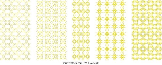 Traditionelle nahtlose Blumenmuster. Abstrakte geometrische Ornamente mit goldenen Linien auf weißem Hintergrund. Schöne künstlerische Blumentexturen