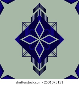 Traditional seamless geometric pattern with flower pattern. nature abstract vector illustration ethnic style. Vector, illustration, texture, clothing,design for texture,carpet.