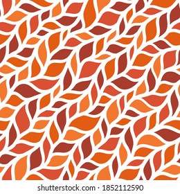 Patrón anaranjado tradicional de punto sin costura. Fondo de diseño invernal con un lugar para el texto. Textura de fondo. Patrón sin foco. Ilustración vectorial.