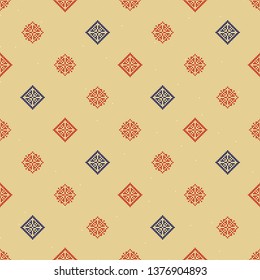 Traditional Seamless Knitting Pattern. Abstract ethnic Background. Knitted Sweater Design. Scandinavian ornament
