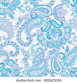 Traditional Seamless Paisley Pattern Indian Floral Stock Vector ...