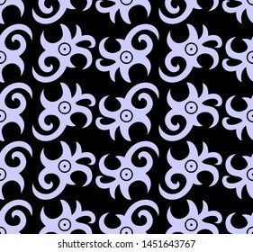 traditional seamless pattern of batik motif background.Stylish fabric print geometric vector design. Creative textile background for fashion or cloth. borneo style.