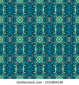 traditional seamless pattern of batik motif. Stylish fabric vector design. Creative textile background for fashion or cloth.