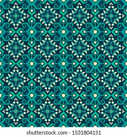 traditional seamless pattern of batik motif. Stylish fabric vector design. Creative textile background for fashion or cloth.