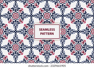 traditional Seamless Pattern, colored as USA Flag. Vector Illustration of american Background for Celebration Holiday American President Day, memorial day