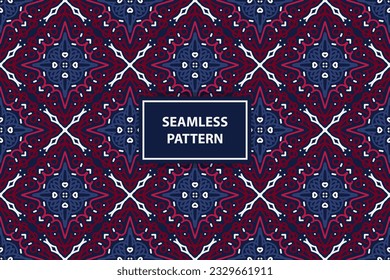 traditional Seamless Pattern, colored as USA Flag. Vector Illustration of american Background for Celebration Holiday American President Day, memorial day