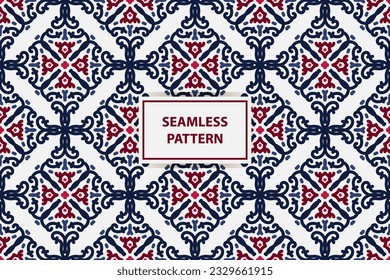 traditional Seamless Pattern, colored as USA Flag. Vector Illustration of american Background for Celebration Holiday American President Day, memorial day