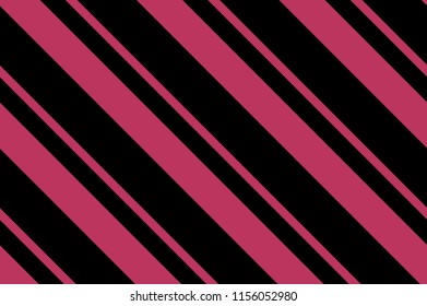 Traditional seamless pattern with slanted, diagonal lines, stripes. Black and pink. Vector illustration.