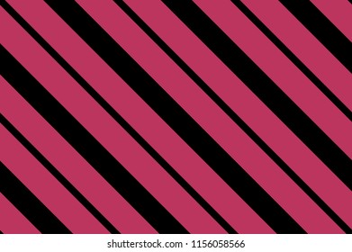 Traditional seamless pattern with slanted, diagonal lines, stripes. Black and pink. Vector illustration.