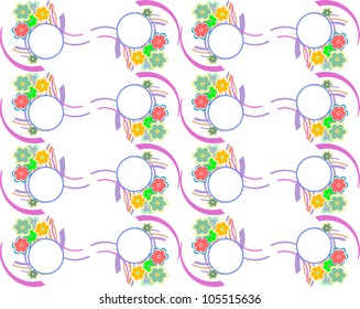 traditional seamless patterns with geometric and nature themes