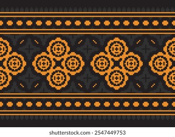 Textil tradicional sin costuras Patrón de motivos sin costuras
