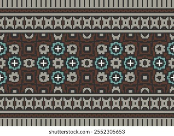 Textil tradicional sin costuras Patrón de motivos sin costuras