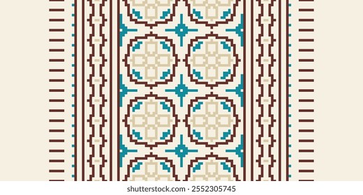 Textil tradicional sin costuras Patrón de motivos sin costuras